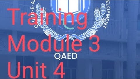 EaSTE QAED PUNJAB Teachers online training Module 3 Unit 4 answer key with Unique Knowledge TV