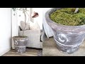 DIY AGED PLANTER POT FOR FALL // FAUX ANTIQUE VESSEL FLIP // DIY DECOR IDEAS