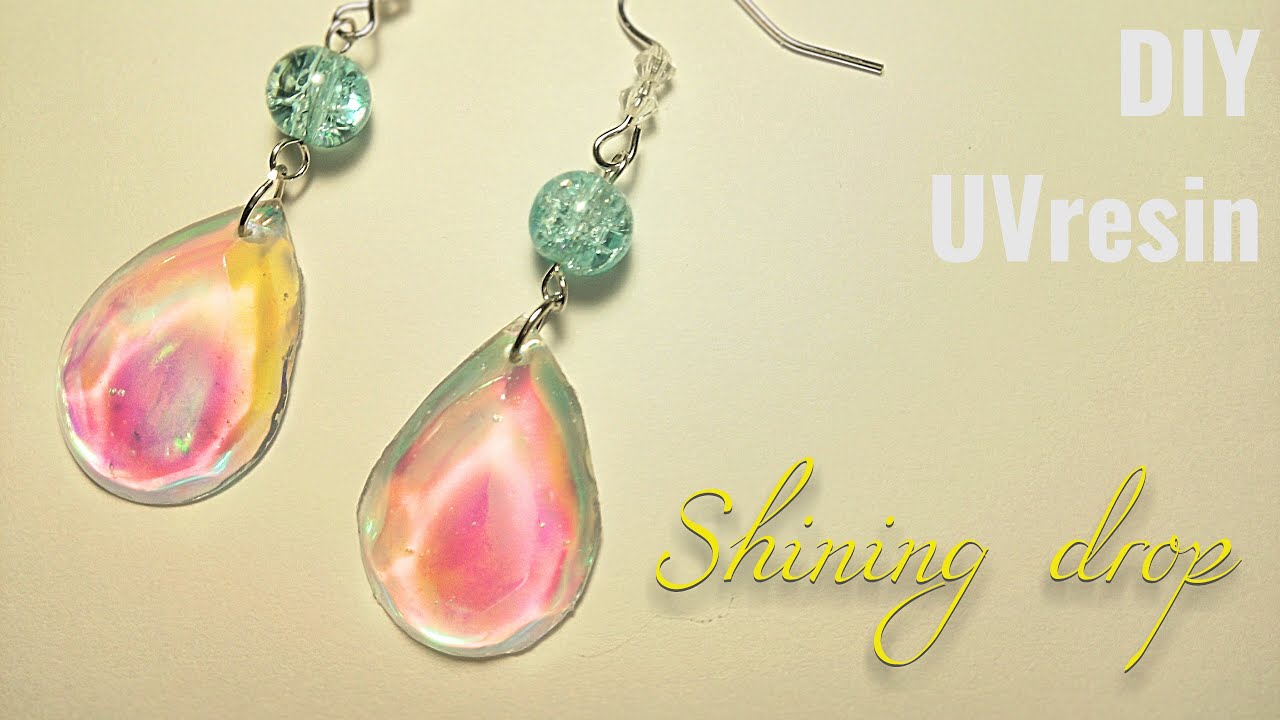 【DIY】UVレジンとダイソーのモールドでピアス【resin】/Make a kawaii earrings with uv resin