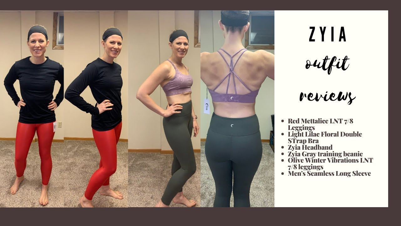 Zyia Product Reviews: Red metallic leggings, Olive Winter