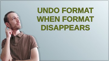 Codereview: Undo format when format disappears