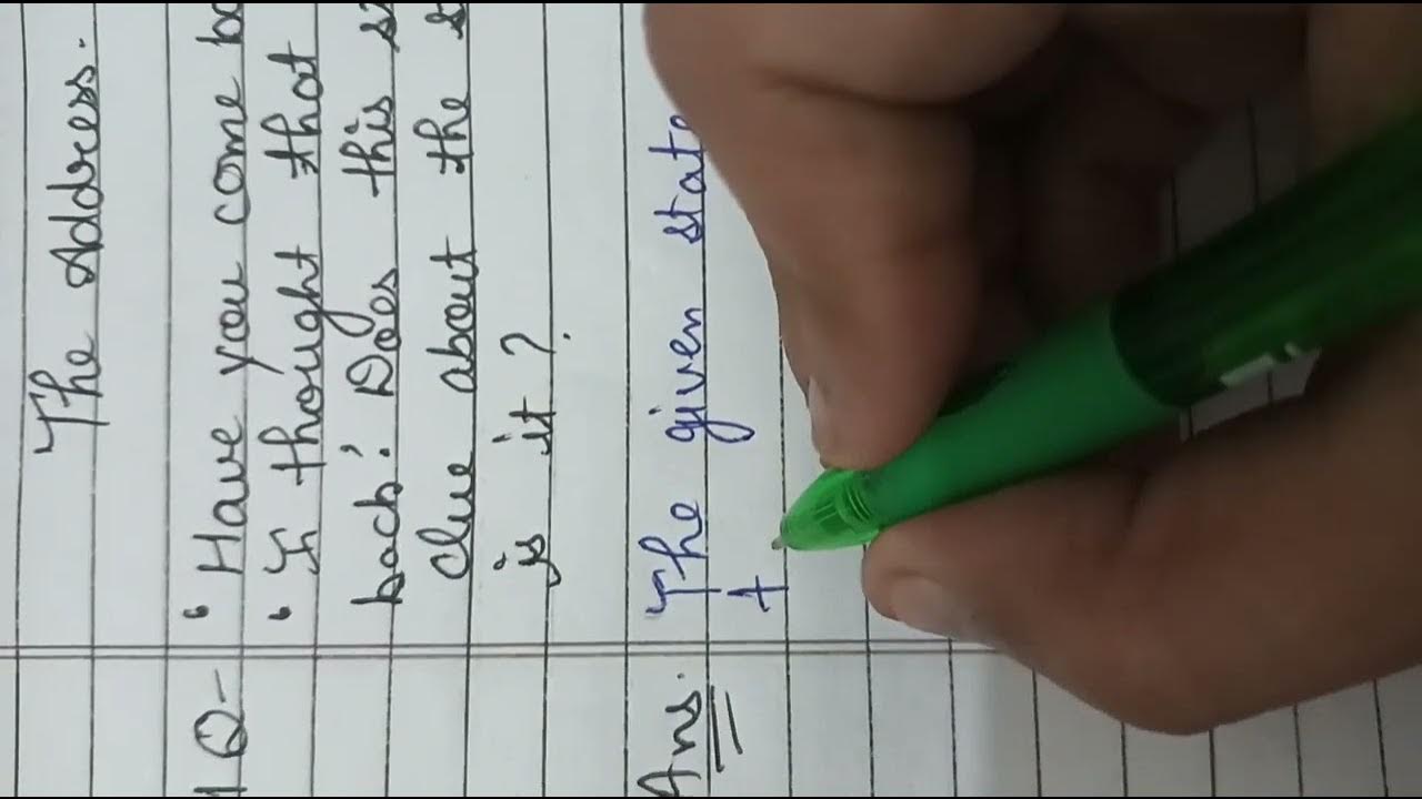 NCERT The Address Class 11 English Supplementary Ch 2 ncert-the-address-class-11-english-supplementary-ch-2
