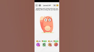 Braindom level 147 Something went wrong while she was playing with a string can you help her