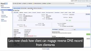 HostBill IPAM working with Reverse DNS Wealth
