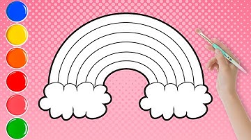 Bé vẽ cầu vồng bảy màu đẹp nhất | How to draw a colorful rainbow | Vbox Kids Coloring