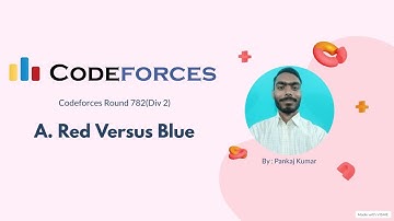 A. Red Versus Blue | Codeforces round 782 | Codeforces