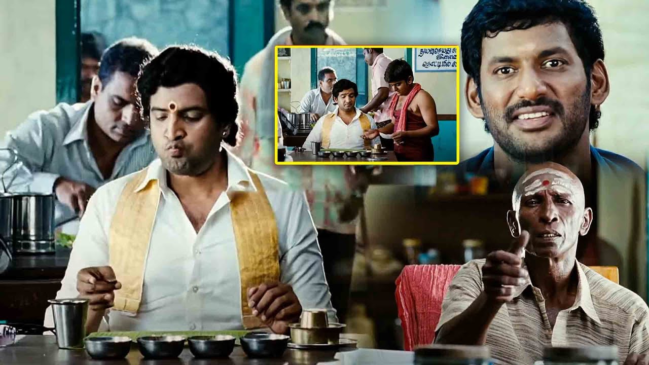Vishal & Santhanam Telugu Ultimate Food Comedy Scene || Telugu Movies || Kotha Cinema