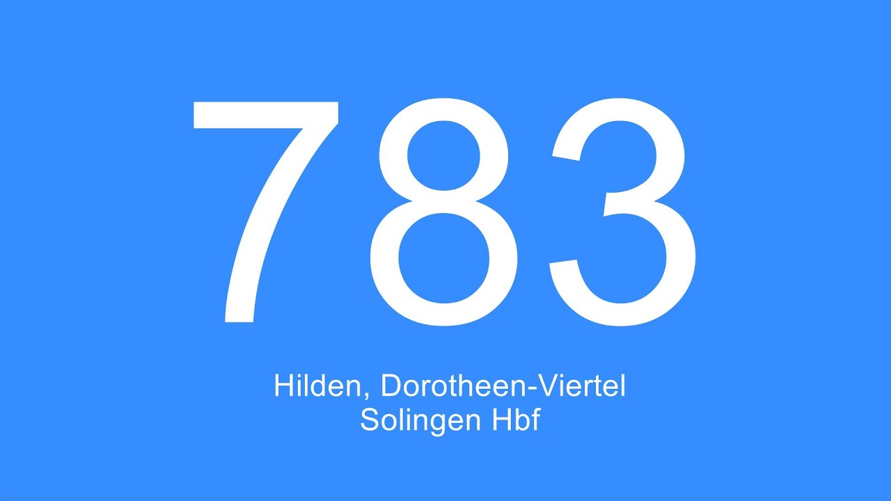[Видео] Автобус № 783 | Хильден, Дороти район - Центральный вокзал Золингена | 2022