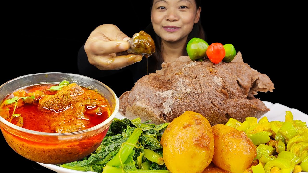Eating Dhido With Buffalo Meat | Nepali Local Food | Buff Meat | Nepali Mukbang | Eating Show | Asmr