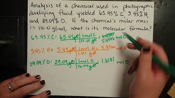 EMPIRICAL AND MOLECULAR FORMULAS - Practice Problem 2 - (slide 9)