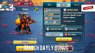 Monster Legends - March Dayly Bonus - Lord Moltus - All Skills