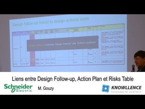 Schneider Electric Liens entre Design Follow up, action plan & risks table