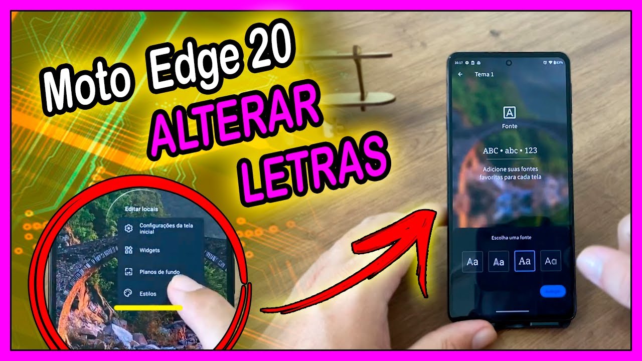 Como alterar as letras no Moto Edge 20 - YouTube