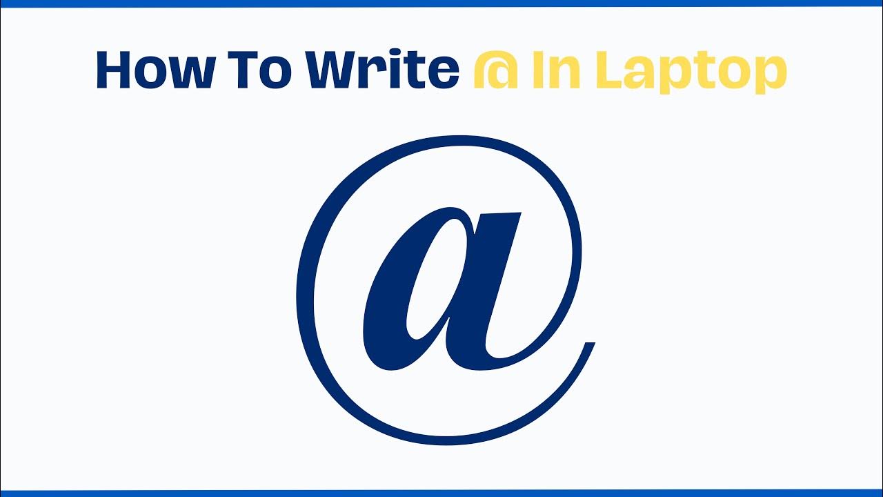 how to write in laptop YouTube