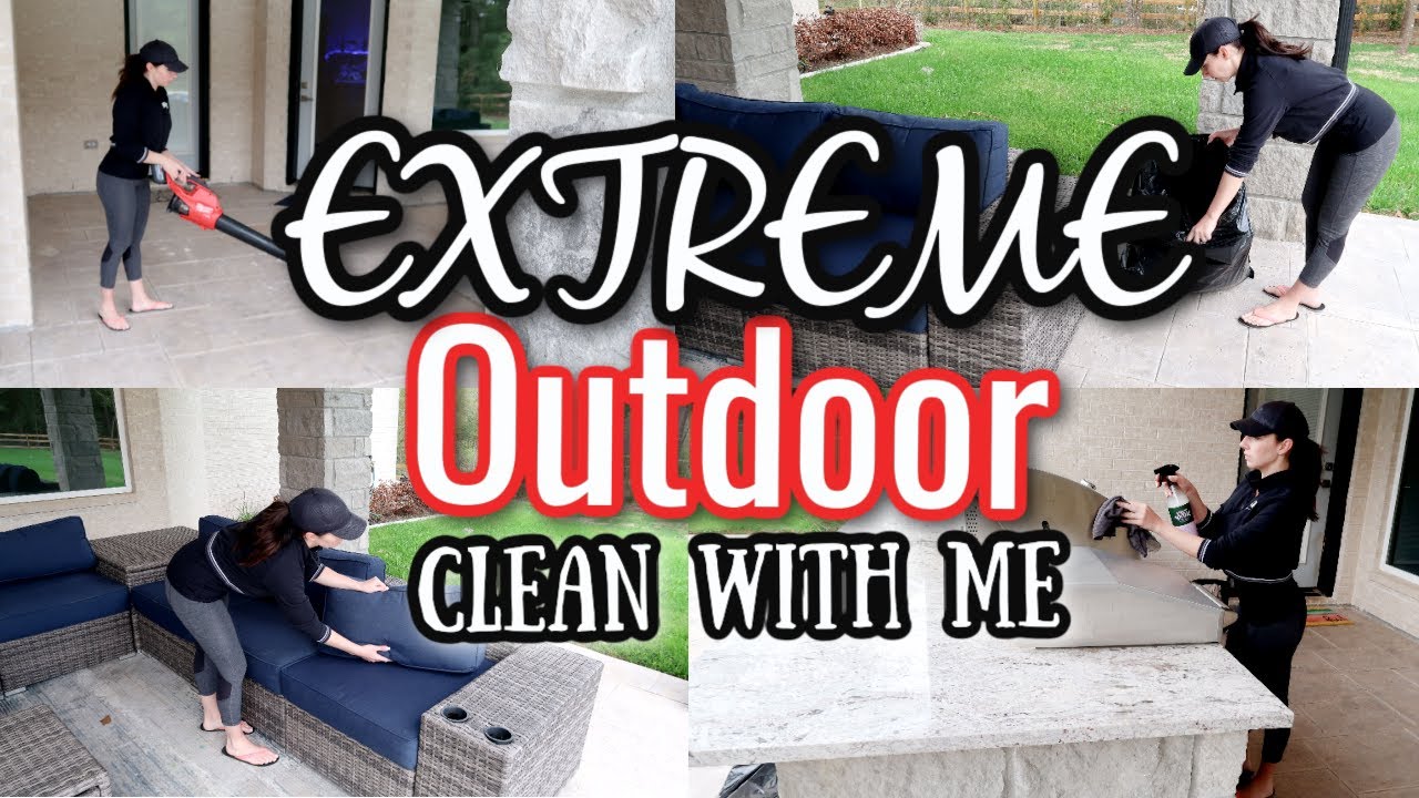 Extreme Outdoor Cleaning Motivation || Clean with me 2021 || Satisfying Cleaning Video