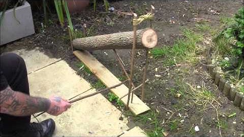 Bushcraft traps: log deadfall trap
