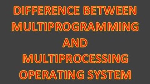 Multiprogramming and Multiprocessing || Lecture 11 || 2nd Year Computer Science || Mubarik Siddique