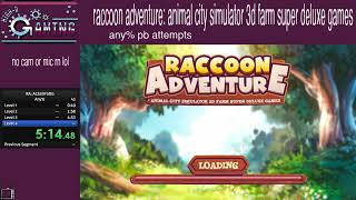 Raccoon Adventure: ACS3DFSDG Any% Speedrun in 15:04 (former WR) screenshot 2