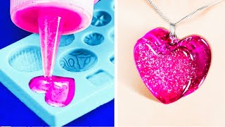 HOW TO LOOK COOL WITH HANDMADE JEWELRY | Colorful Resin And Glue Gun DIY...