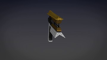 Destiny 2 Sunshot Exotic Hand Cannon 3D Model Turn-around