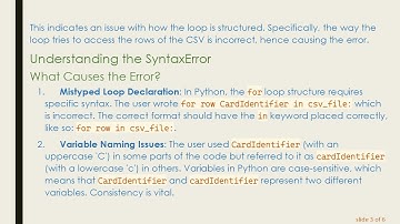 Resolving the SyntaxError in Your CSV Reader Code