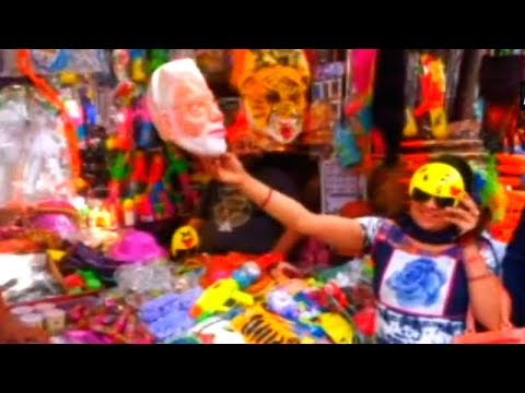 Ahead of Holi PM Modi masks a huge hit in Lucknow markets