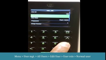 eSSL F21 How to change Super admin to normal user