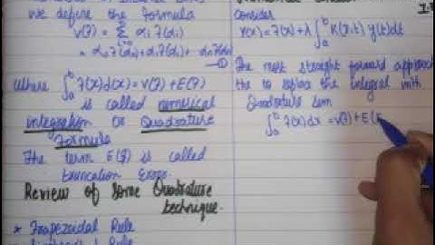 Numerical solution for fredholms integral equation