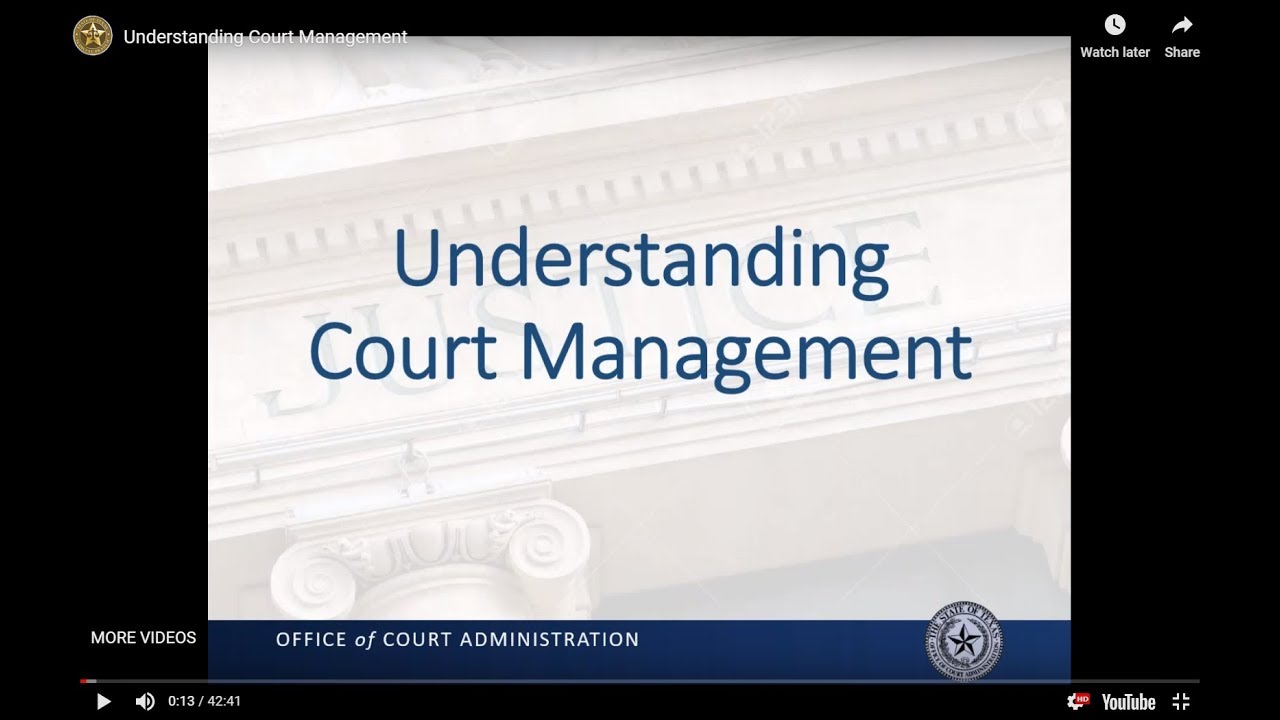 Understanding Court Management YouTube