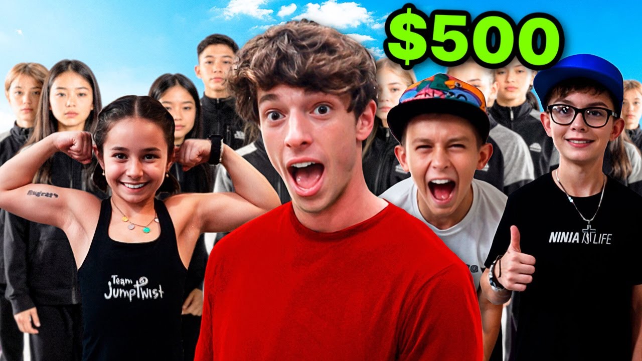 10 Ninja Warrior Kids FIGHT For $500!