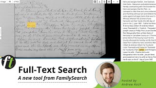 FullText Search from FamilySearch | A Quick Tutorial