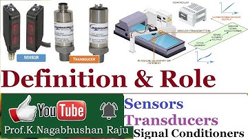 Definition of  Sensors /Transducers | Role | Sensors, Transducers & Signal Conditioners
