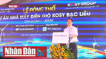 Khởi công xây dựng nhà máy điện gió Kosy Bạc Liêu