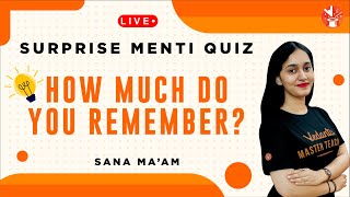 Surprise Menti Quiz - How Much Do You Remember? | Memory Power Development | V Mathemagicians
