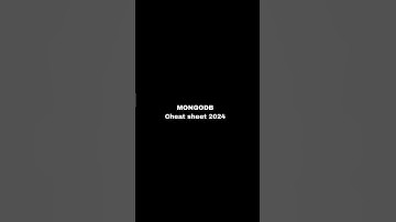 MONGODB Cheat Sheet #trending #coding #database #shortviral #shortsvideo #code#