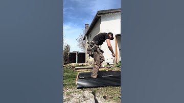 small corrugated  metal fence