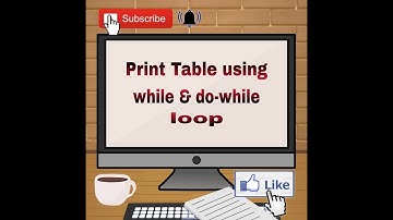 Print Table using while and do-while loops in java || java program series