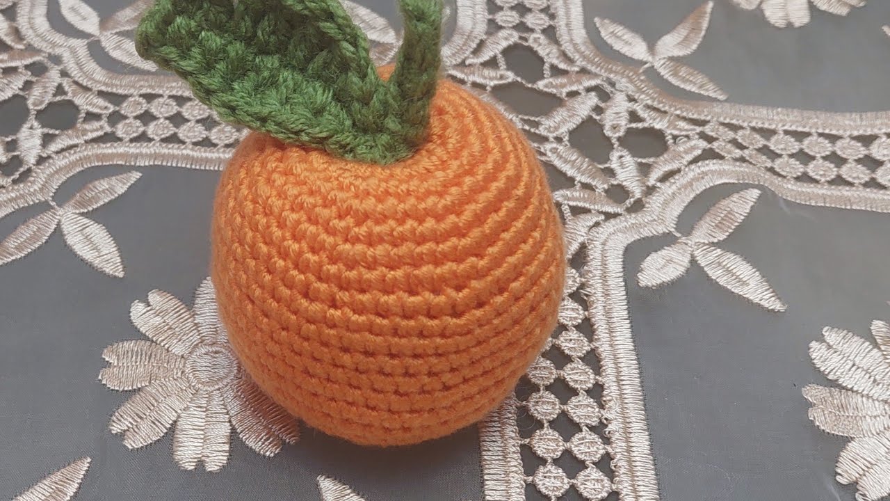 كروشية 🍊طريقة 🍊 عمل🍊 برتقالة🍊رائعة وسهله 🍊بالكروشيه🍊 🍊