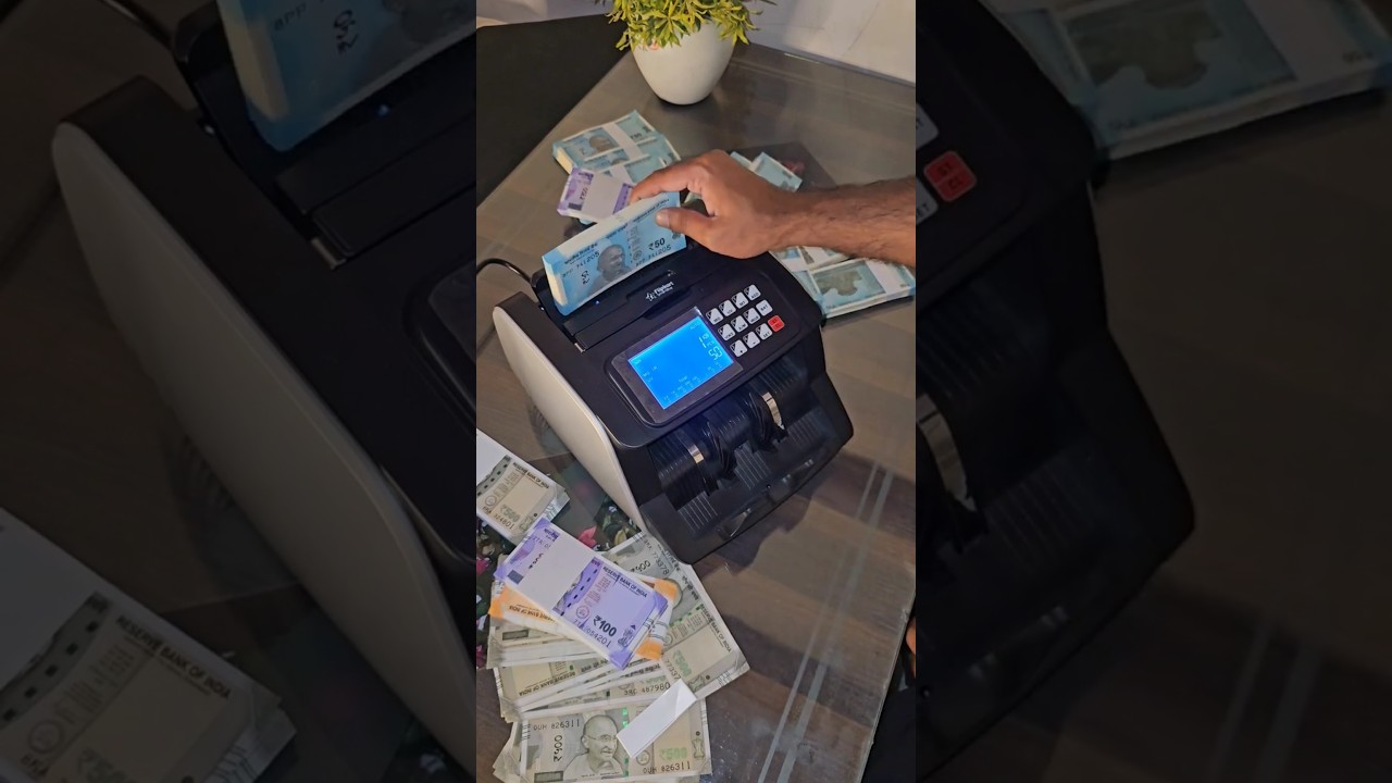 Counting 50-rupees Cash Currency 💸