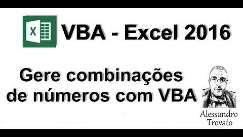 #83 Excel VBA - Gerar grupos de números para sorteios e jogos