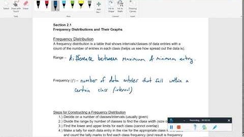 Chapter 2.1 - Frequency Distributions and Their Graphs