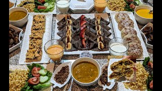 مائدة رمضانية متنوعةكريب بالشوكولا+بسيطلات بلا ورقة+سلطة بصوص مميز +رايب لسحور