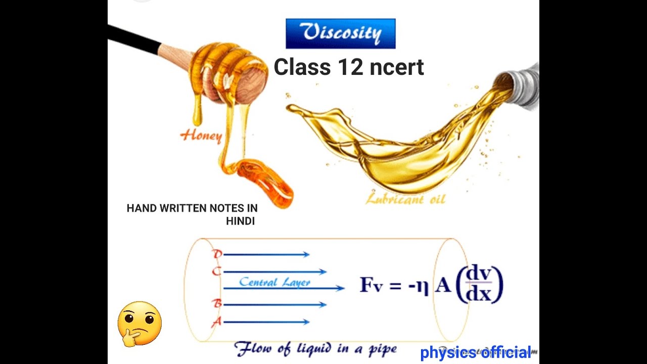 viscosity / viscosity class 12 / viscosity notes in hindi physics 