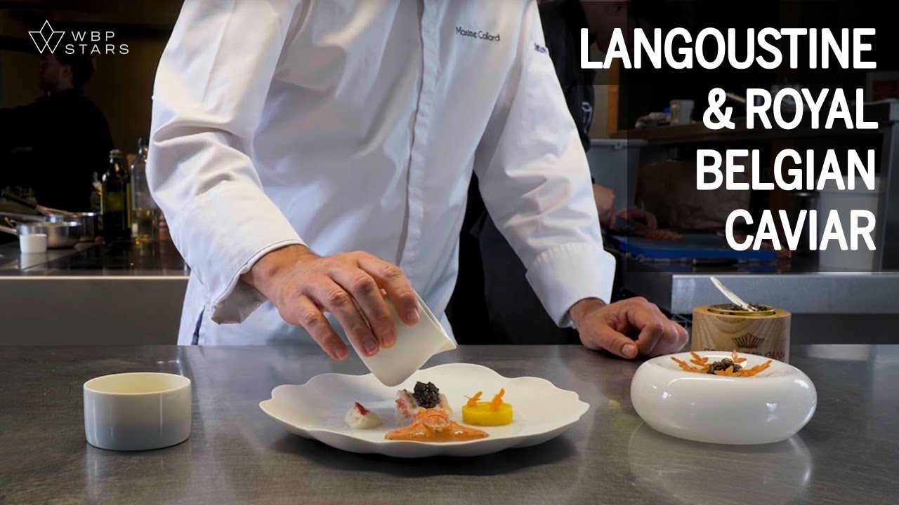 Incredible LANGOUSTINE with ROYAL BELGIAN CAVAR by 2* chef MAXIME COLLARD (Belgium)