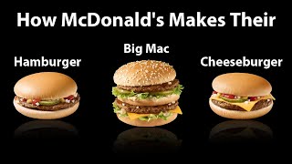 How Big Mac Cheeseburger Hamburger are made at McDonald s