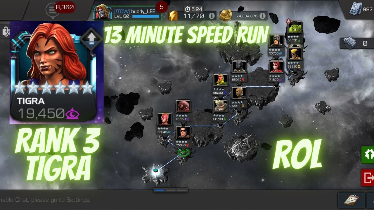 13 MIN SPEEDRUN WITH 6 STAR RANK 3 TIGRA. NO BOOSTS