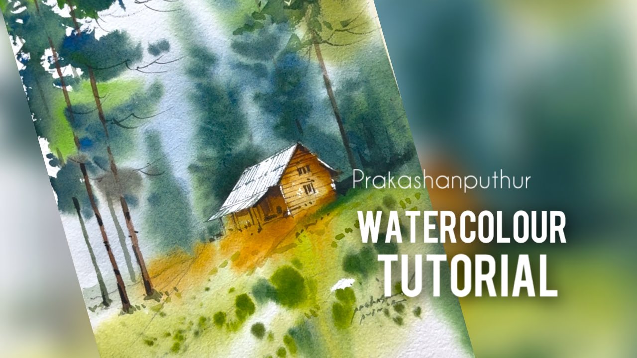 Watercolour landscape for beginners| demo by Prakashanputhur - YouTube