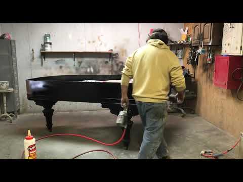 Refinishing a Steinway Grand Piano in Grandrapids Michigan