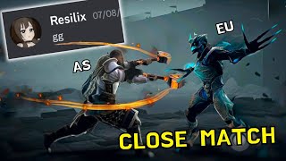 Last Moment changed the Result 😵 battling European YouTuber Resilix part-3 || Shadow Fight 4 Arena