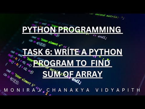 WRITE A PYTHON PROGRAM TO FIND SUM OF ARRAY
